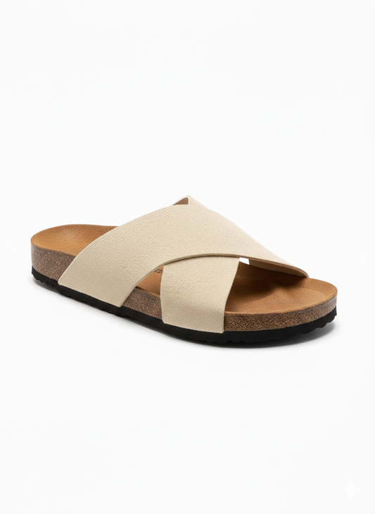 CrossStep Slipper – Beige