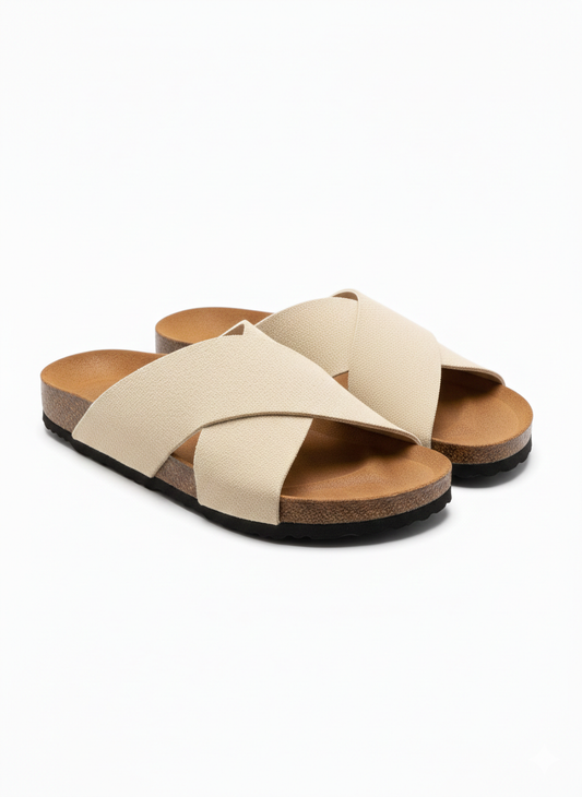 CrossStep Slipper – Beige
